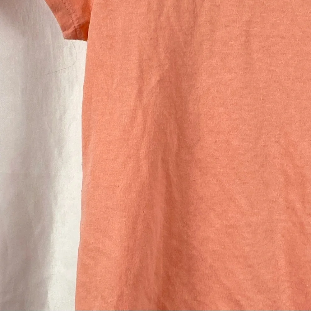 Justice Girl Kids Orange Short Sleeve Tiger Graphic Tee Front Tie Size Medium